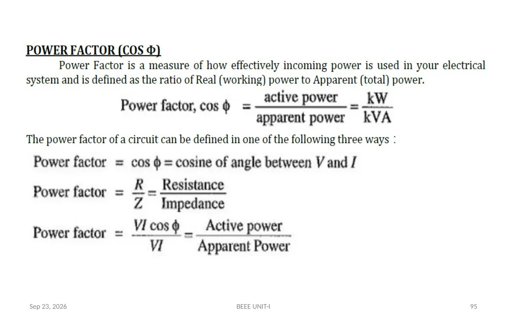 BASIC ELECTRICAL & ELECTRONICS ENGINEERING - slide 95 of 140