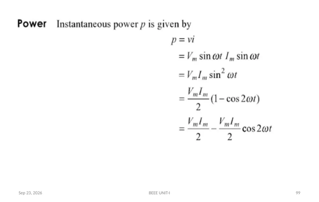 BASIC ELECTRICAL & ELECTRONICS ENGINEERING - slide 99 of 140