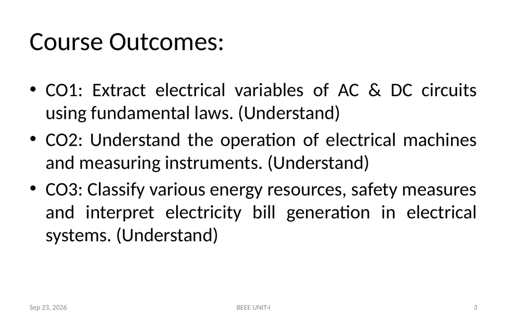 BASIC ELECTRICAL & ELECTRONICS ENGINEERING - slide 3 of 140