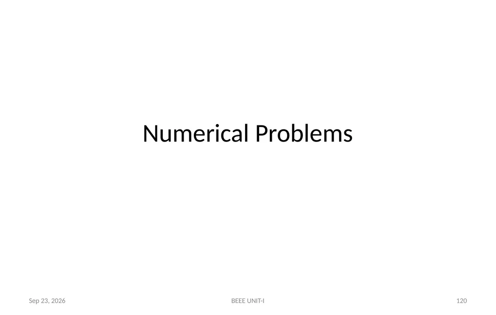 BASIC ELECTRICAL & ELECTRONICS ENGINEERING - slide 120 of 140