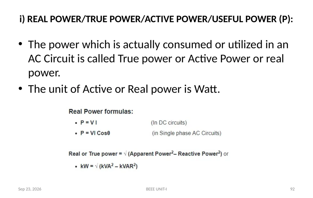 BASIC ELECTRICAL & ELECTRONICS ENGINEERING - slide 92 of 140