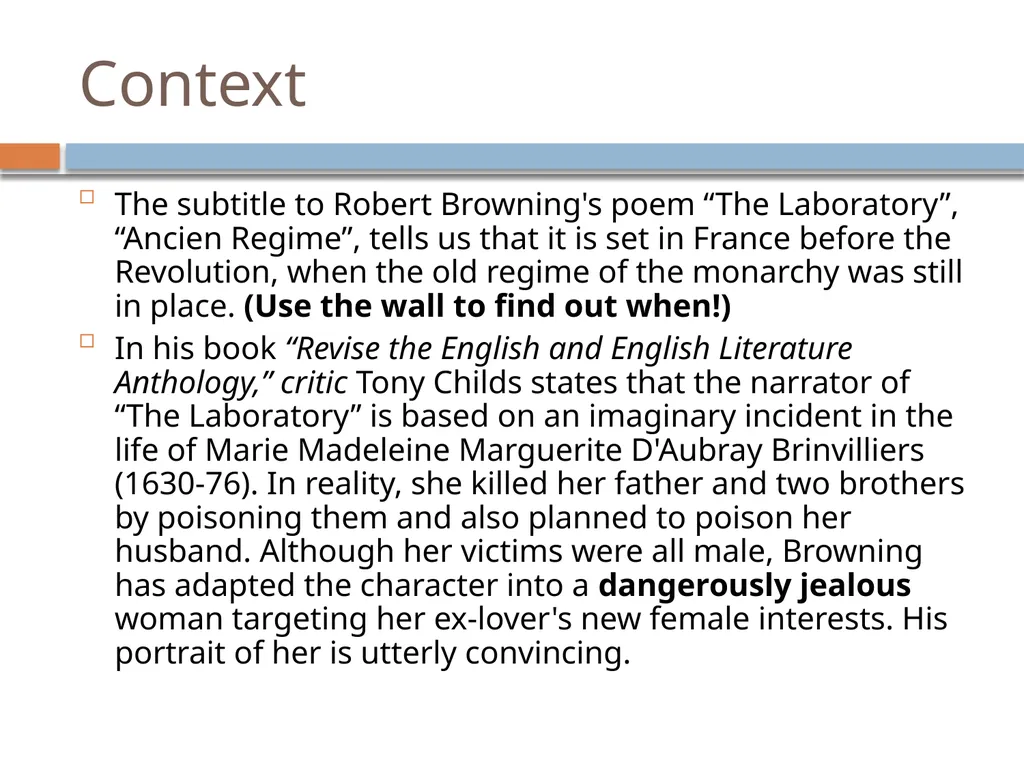 The Laboratory By Robert Browning Questions When - slide 4 of 11