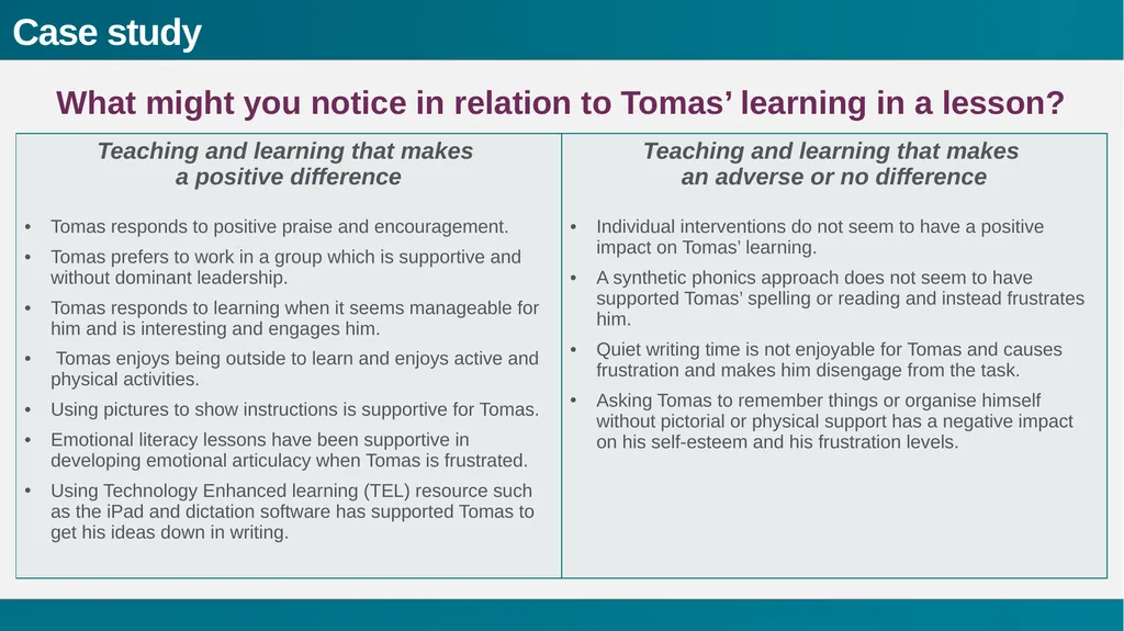 Sharing expertise A range of noticing; - slide 29 of 36