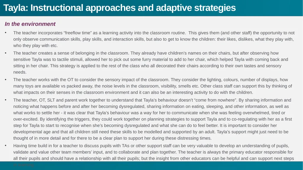 Sharing expertise A range of noticing; - slide 23 of 36