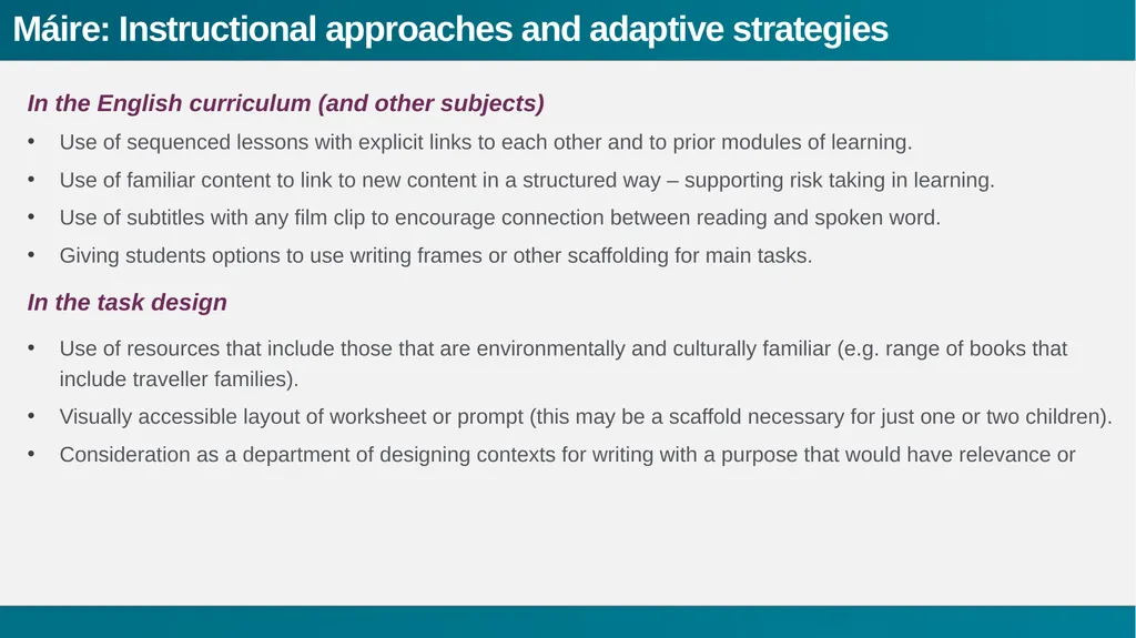 Sharing expertise A range of noticing; - slide 18 of 36