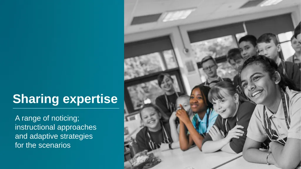 Sharing expertise A range of noticing; - slide 1 of 36