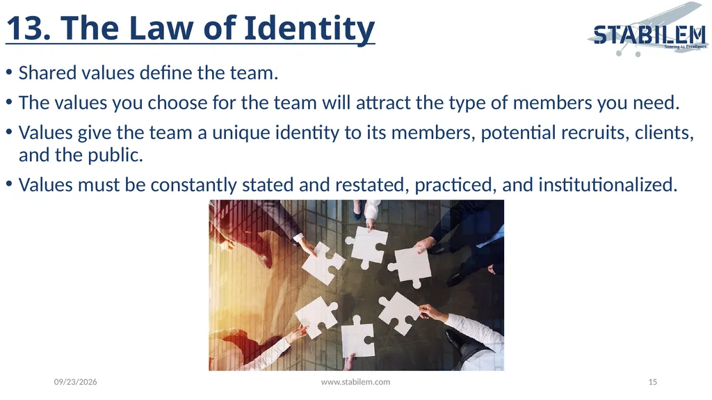 17 Irrefutable Laws of Teamwork By John Maxwell - slide 15 of 20