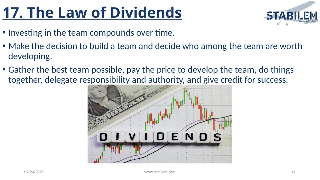 17 Irrefutable Laws of Teamwork By John Maxwell - slide 19 of 20