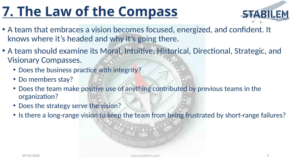 17 Irrefutable Laws of Teamwork By John Maxwell - slide 9 of 20