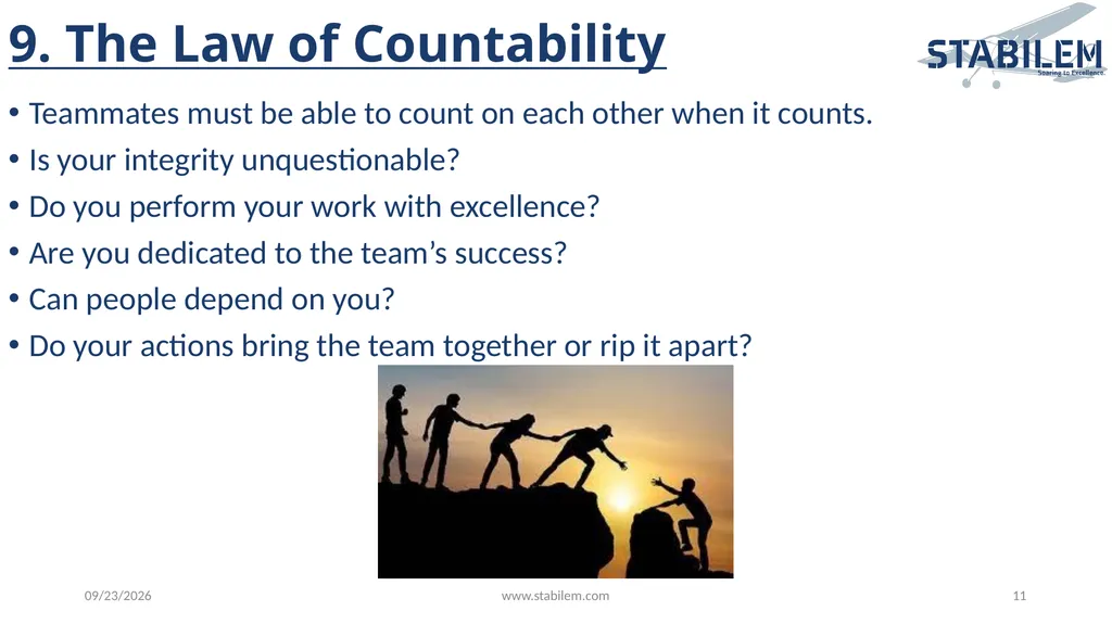17 Irrefutable Laws of Teamwork By John Maxwell - slide 11 of 20