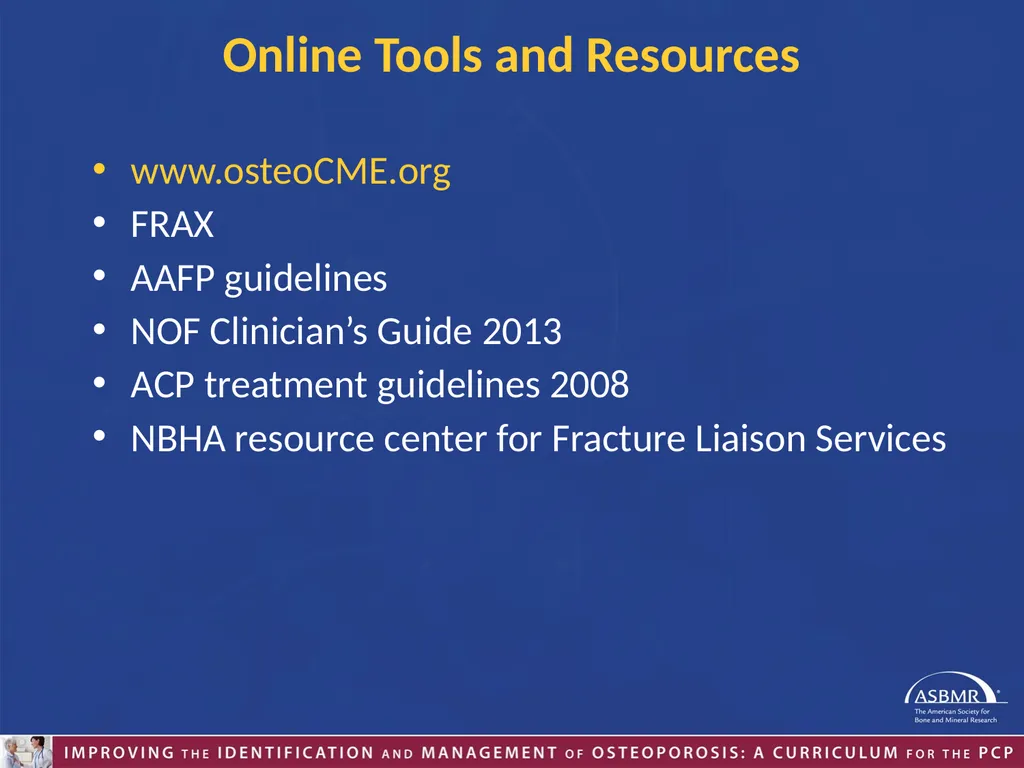 Educational Content Developed by ASBMR and the - slide 48 of 49