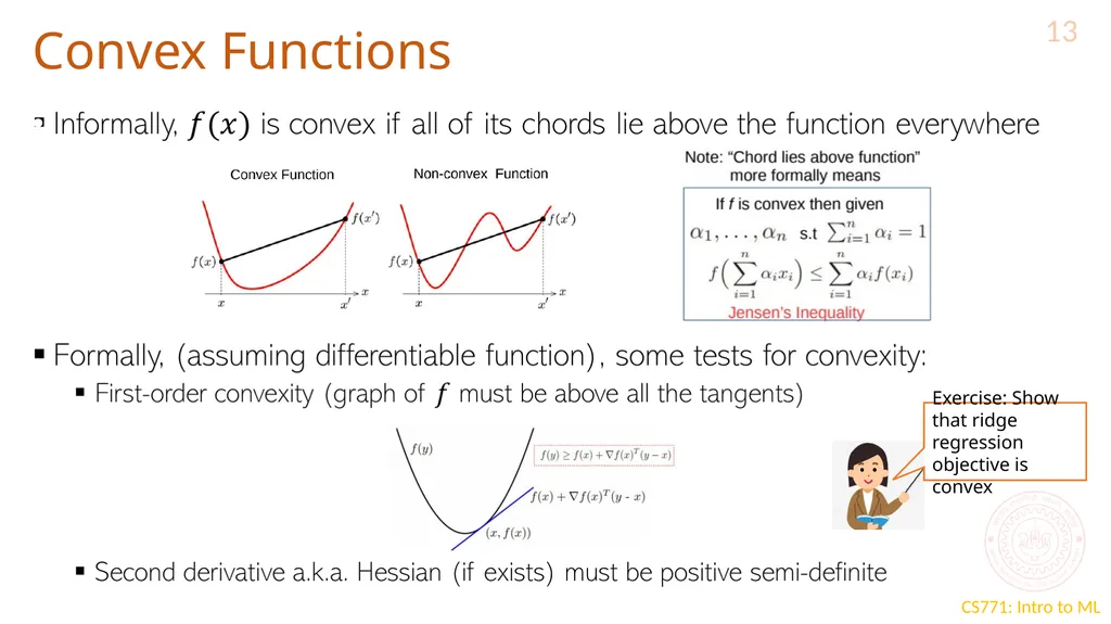 Optimization for ML CS771: Introduction to Machine - slide 13 of 18