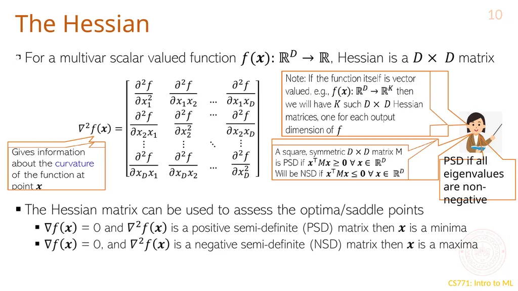 Optimization for ML CS771: Introduction to Machine - slide 10 of 18