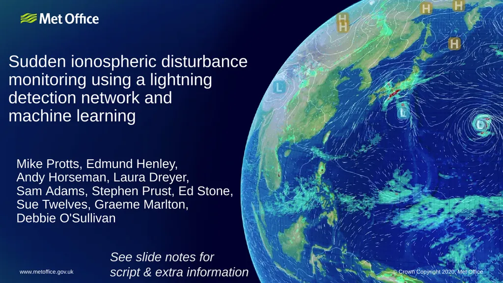 Sudden ionospheric disturbance monitoring using a - slide 1 of 15