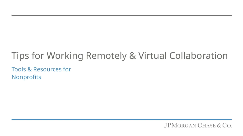 Tips for Working Remotely & Virtual Collaboration - slide 1 of 10