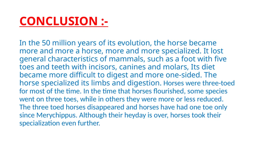 EVOLUTION OF HORSE PRESENTED BY KAVITA PRAJAPATI - slide 11 of 12