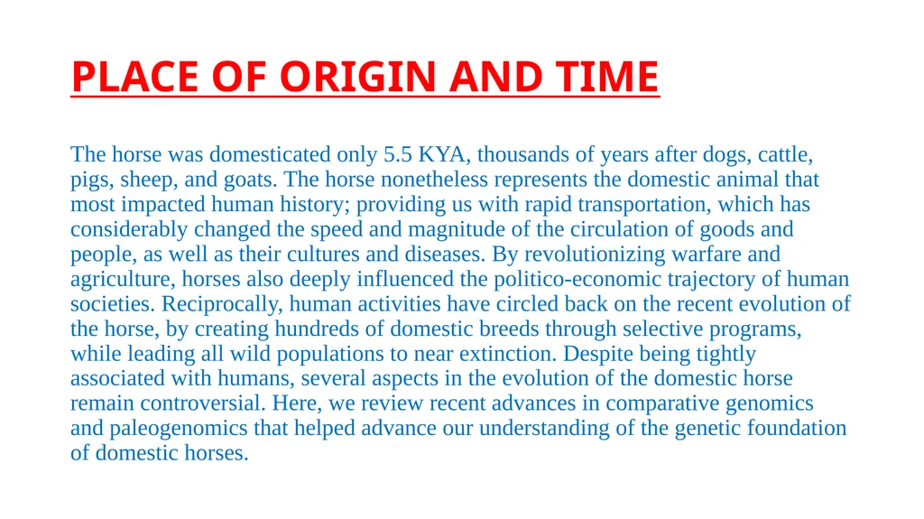 EVOLUTION OF HORSE PRESENTED BY KAVITA PRAJAPATI - slide 5 of 12