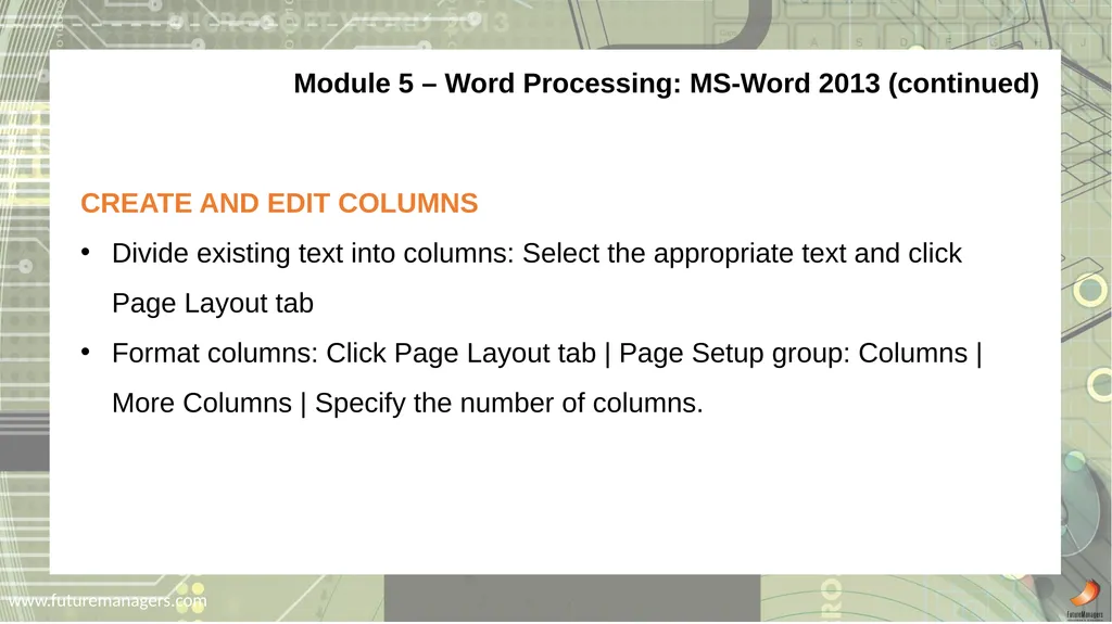 Computer Practice N6 www.futuremanagers.com - slide 23 of 38