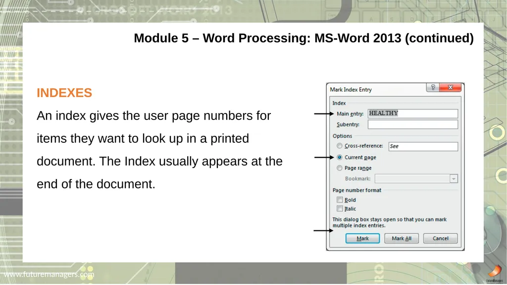 Computer Practice N6 www.futuremanagers.com - slide 29 of 38