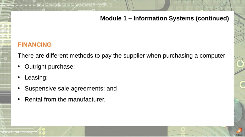 Computer Practice N6 www.futuremanagers.com - slide 6 of 38
