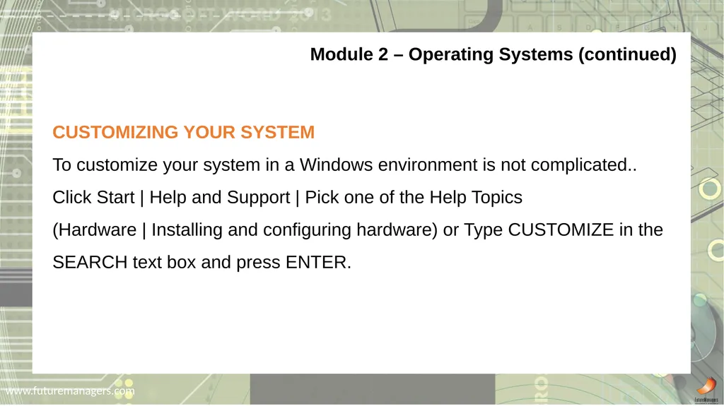 Computer Practice N6 www.futuremanagers.com - slide 9 of 38