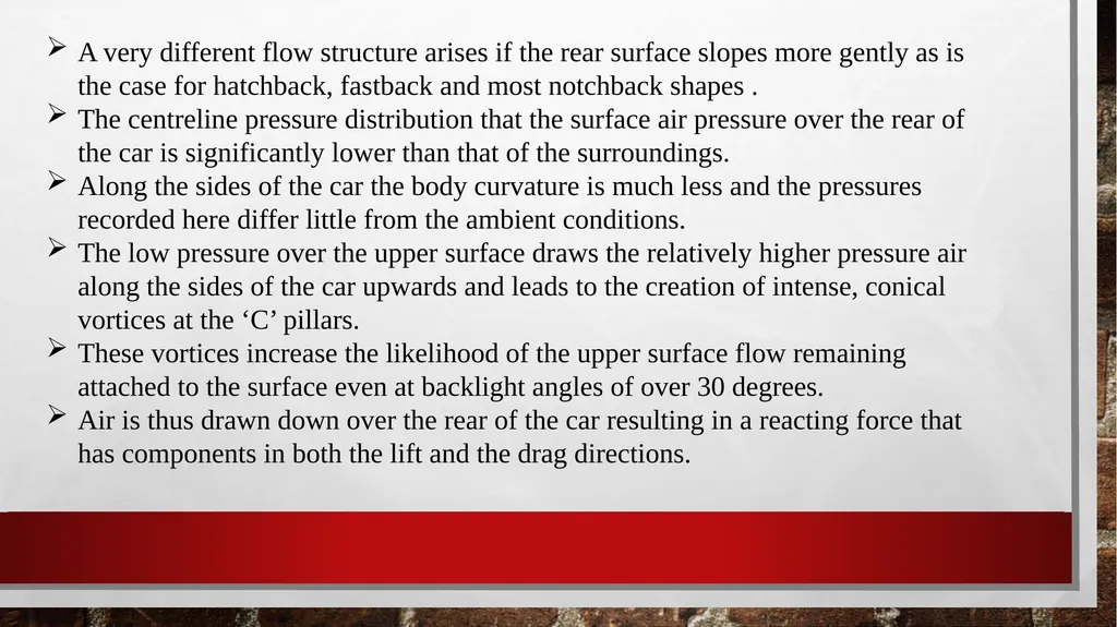 AUTOMOBILE AERODYNAMICS MODULE 3 Ground Vehicle - slide 29 of 42