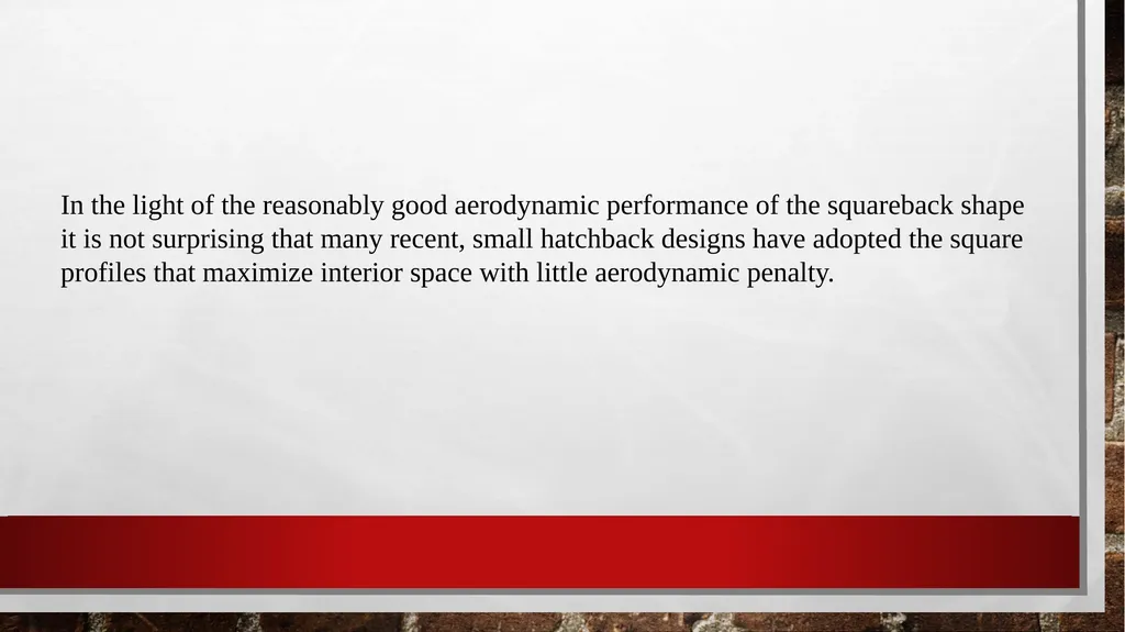 AUTOMOBILE AERODYNAMICS MODULE 3 Ground Vehicle - slide 31 of 42