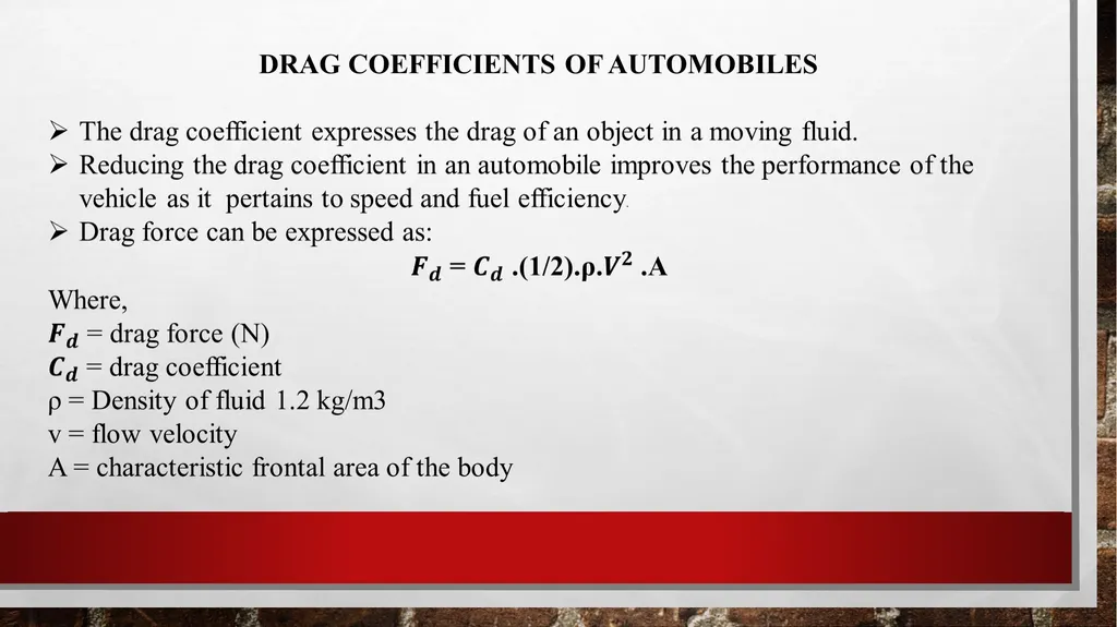 AUTOMOBILE AERODYNAMICS MODULE 3 Ground Vehicle - slide 9 of 42