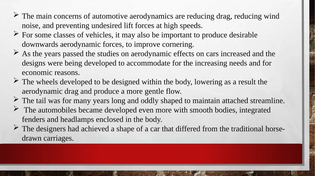 AUTOMOBILE AERODYNAMICS MODULE 3 Ground Vehicle - slide 13 of 42