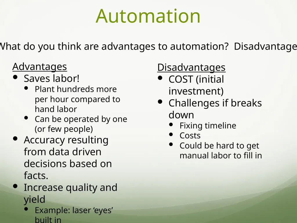Introduction What is mechanization? What is - slide 12 of 14