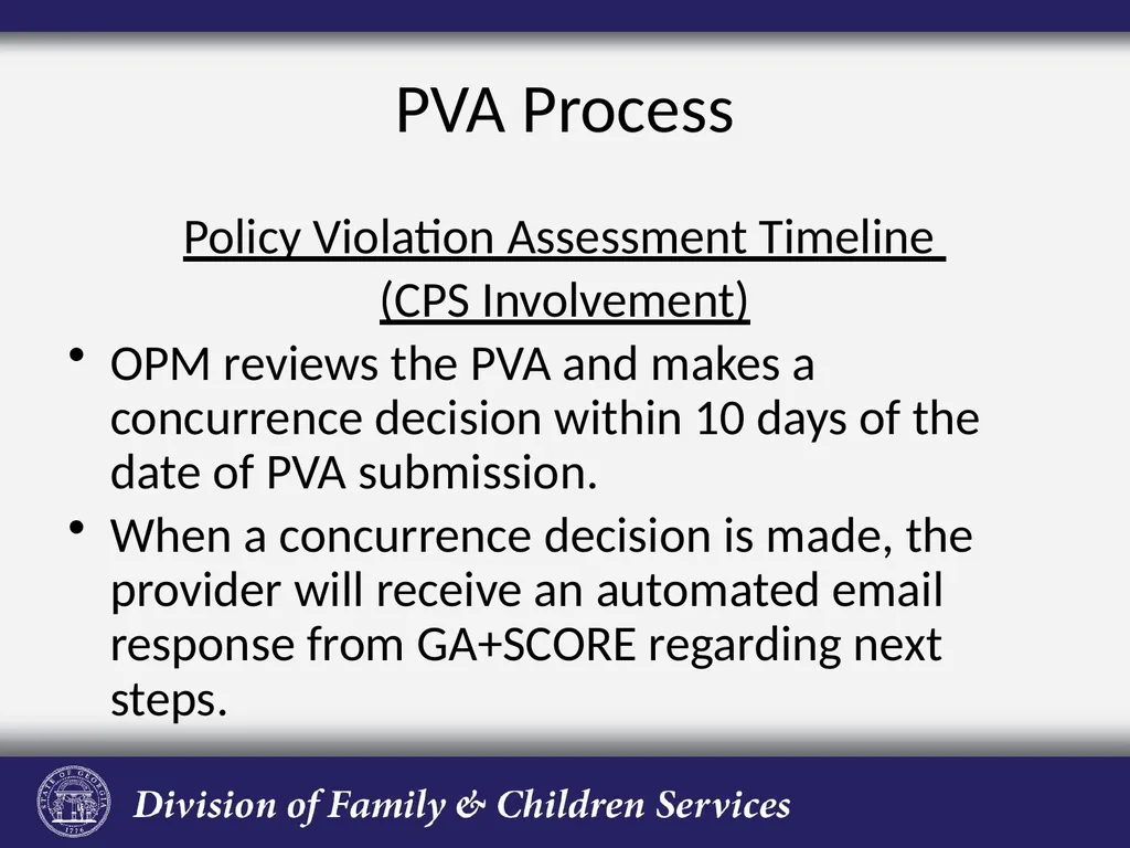 Policy Violation Assessment Process Presented by - slide 13 of 33