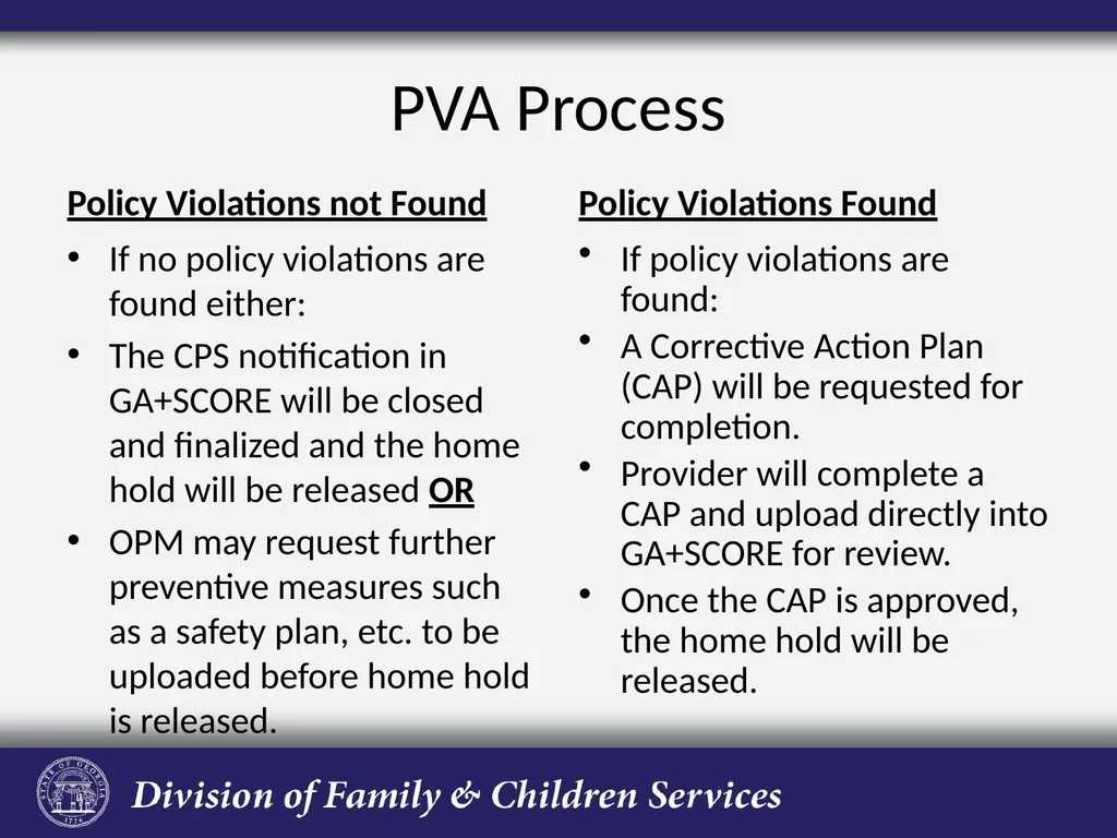 Policy Violation Assessment Process Presented by - slide 14 of 33