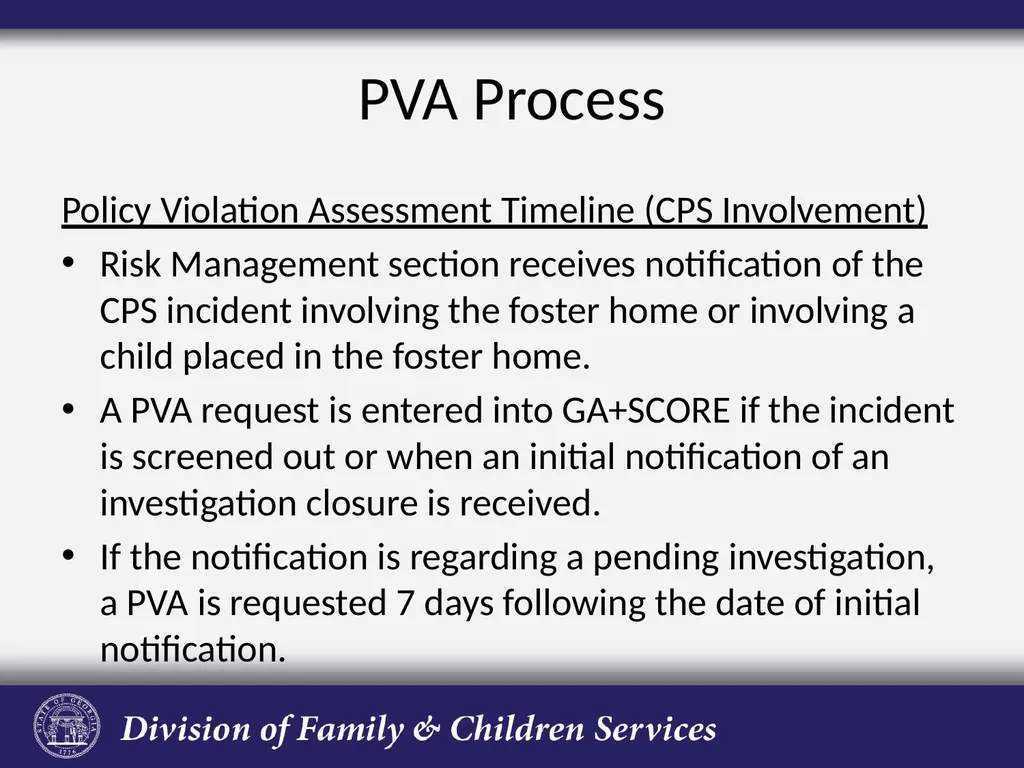 Policy Violation Assessment Process Presented by - slide 6 of 33