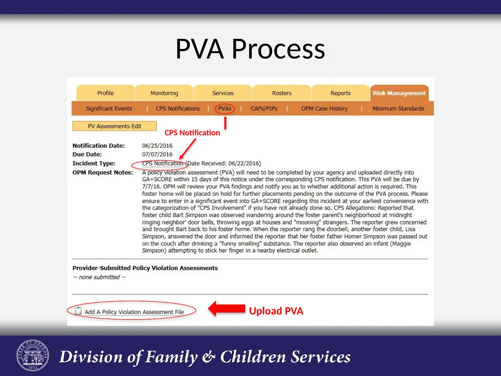 Policy Violation Assessment Process Presented by - slide 9 of 33