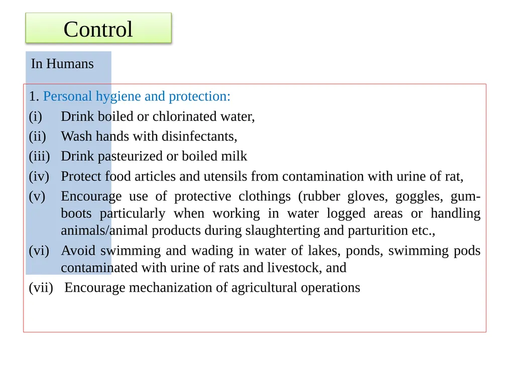 Leptospirosis is a bacterial disease that affects - slide 27 of 28