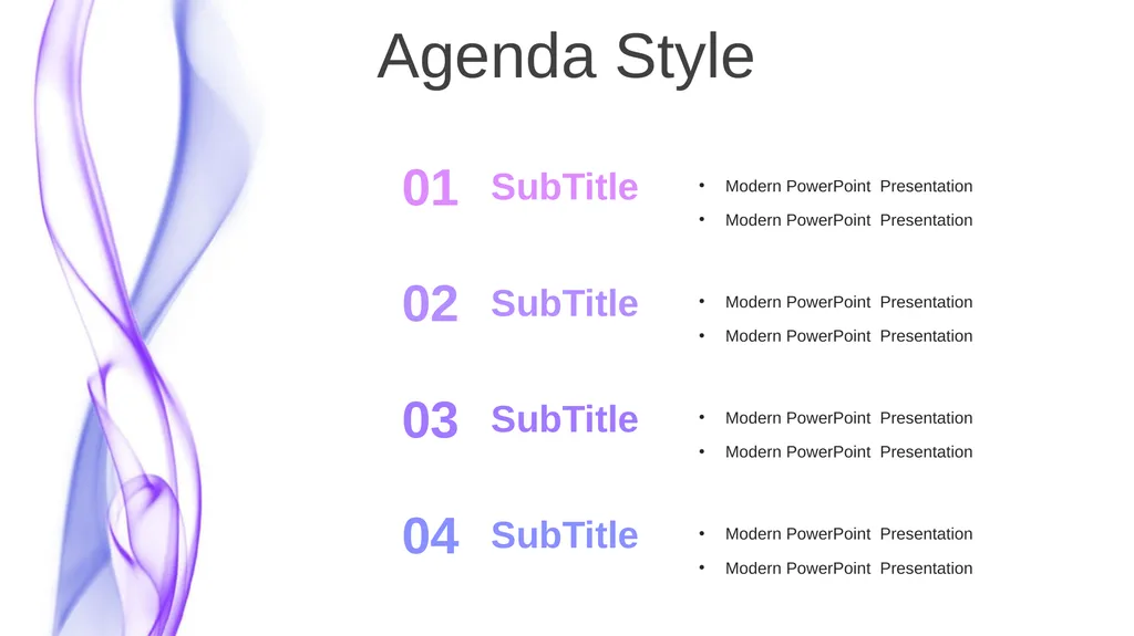 Agenda Style Timeline Style 2020 2021 2022 2023 - slide 3 of 48