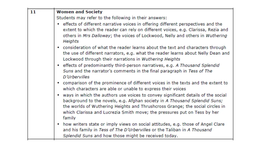 Exam structure Women and Society 11 Compare the - slide 4 of 40