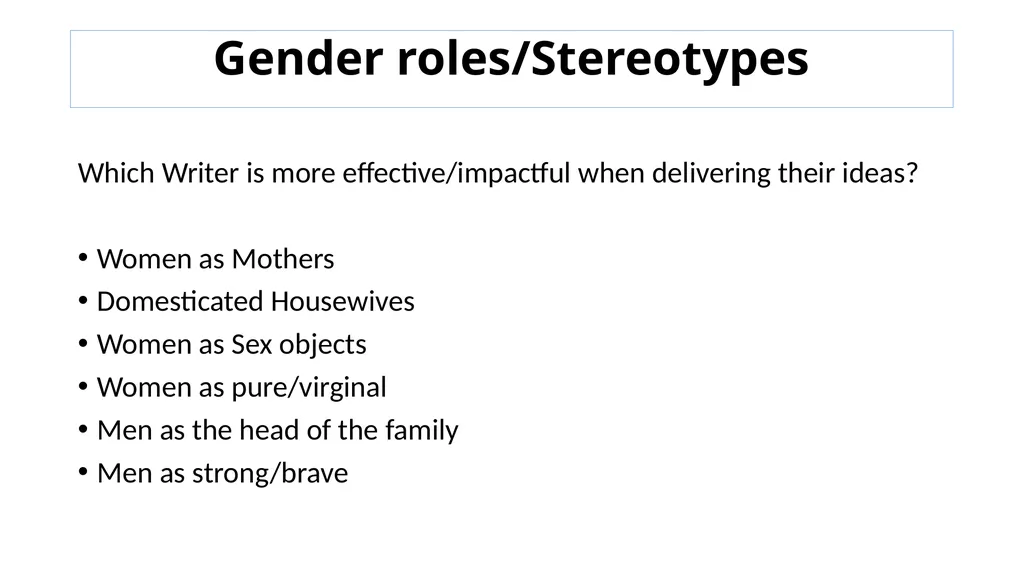 Exam structure Women and Society 11 Compare the - slide 38 of 40