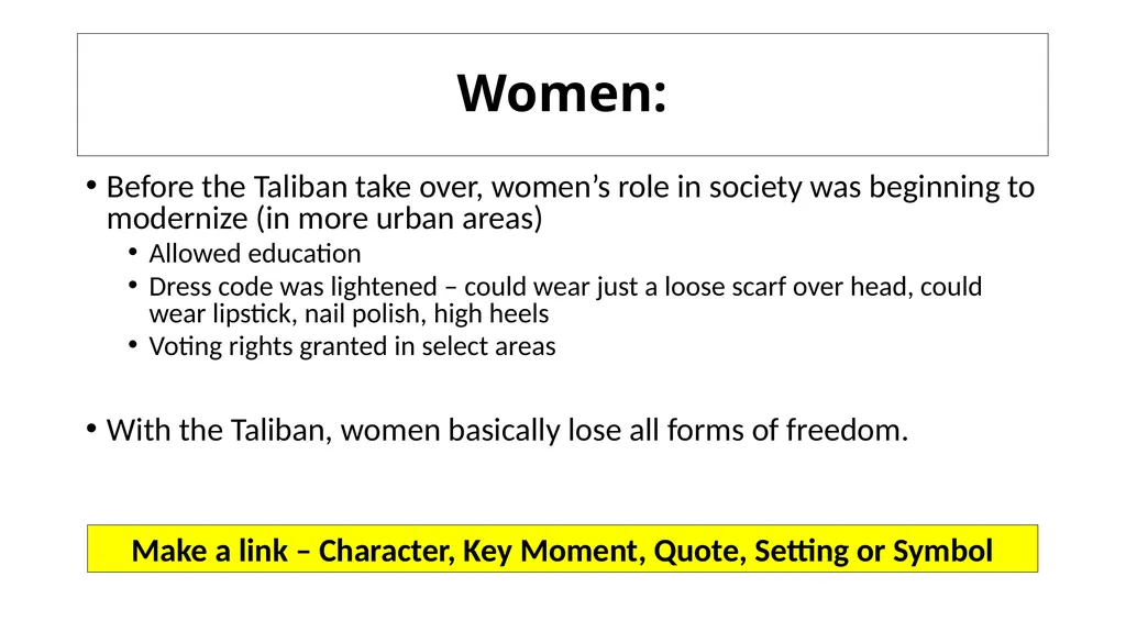 Exam structure Women and Society 11 Compare the - slide 11 of 40