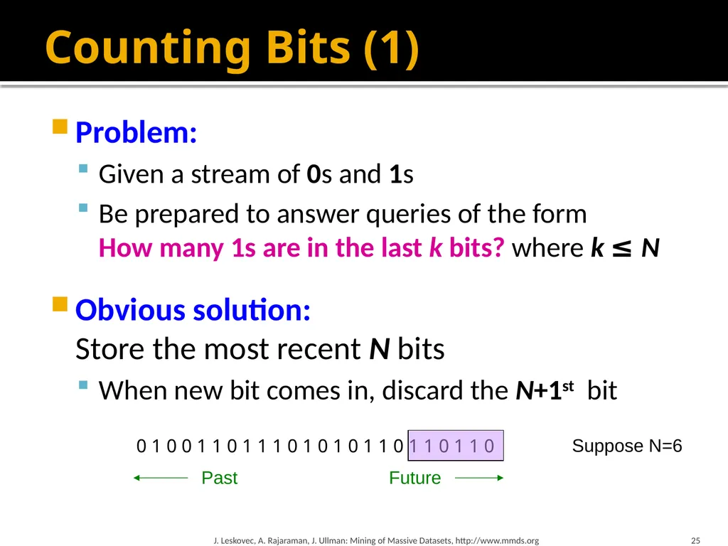 Mining Data Streams (Part 1) Mining of Massive - slide 25 of 46