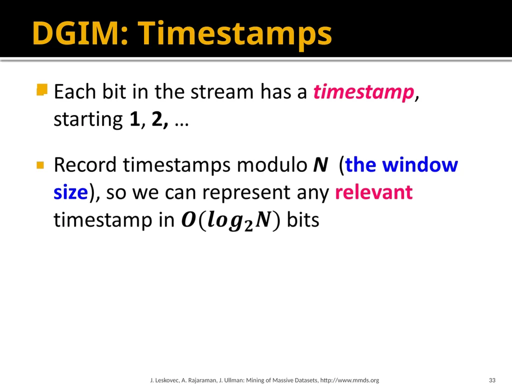 Mining Data Streams (Part 1) Mining of Massive - slide 33 of 46