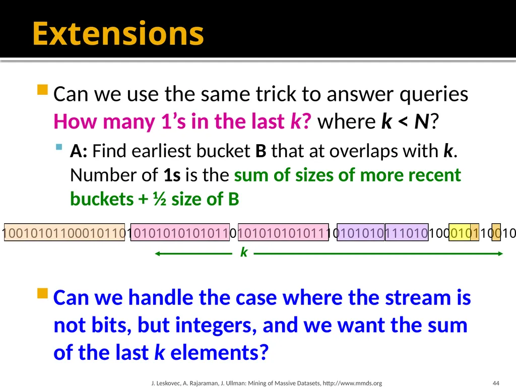 Mining Data Streams (Part 1) Mining of Massive - slide 44 of 46