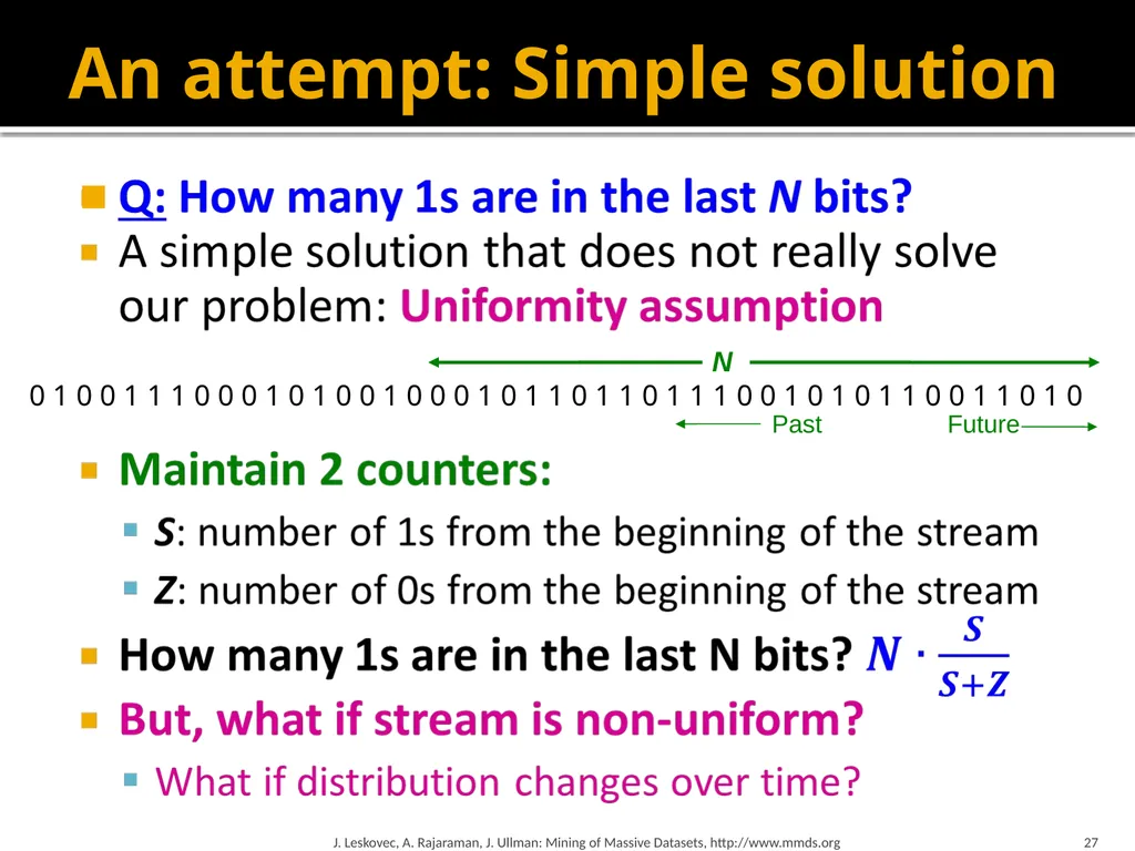 Mining Data Streams (Part 1) Mining of Massive - slide 27 of 46