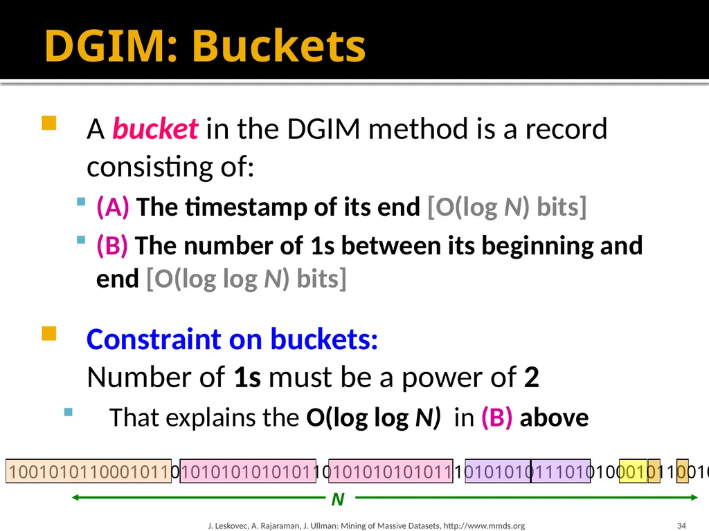 Mining Data Streams (Part 1) Mining of Massive - slide 34 of 46