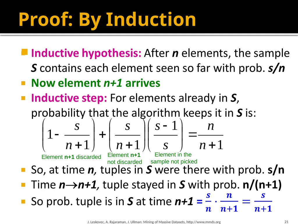 Mining Data Streams (Part 1) Mining of Massive - slide 21 of 46