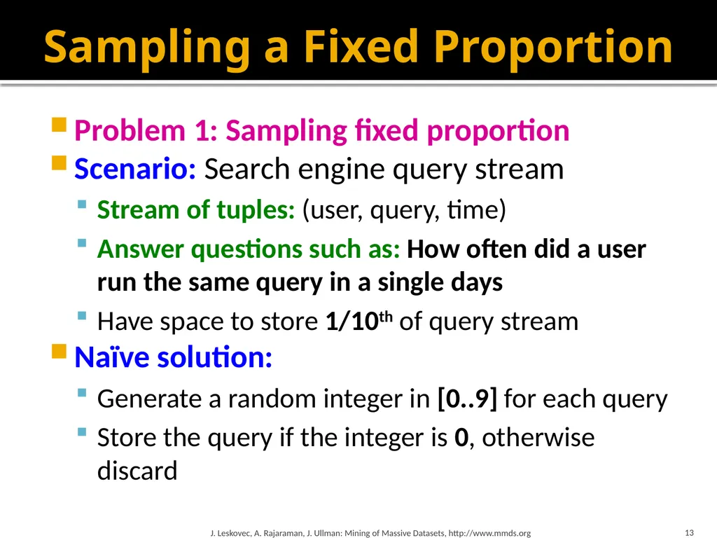 Mining Data Streams (Part 1) Mining of Massive - slide 13 of 46