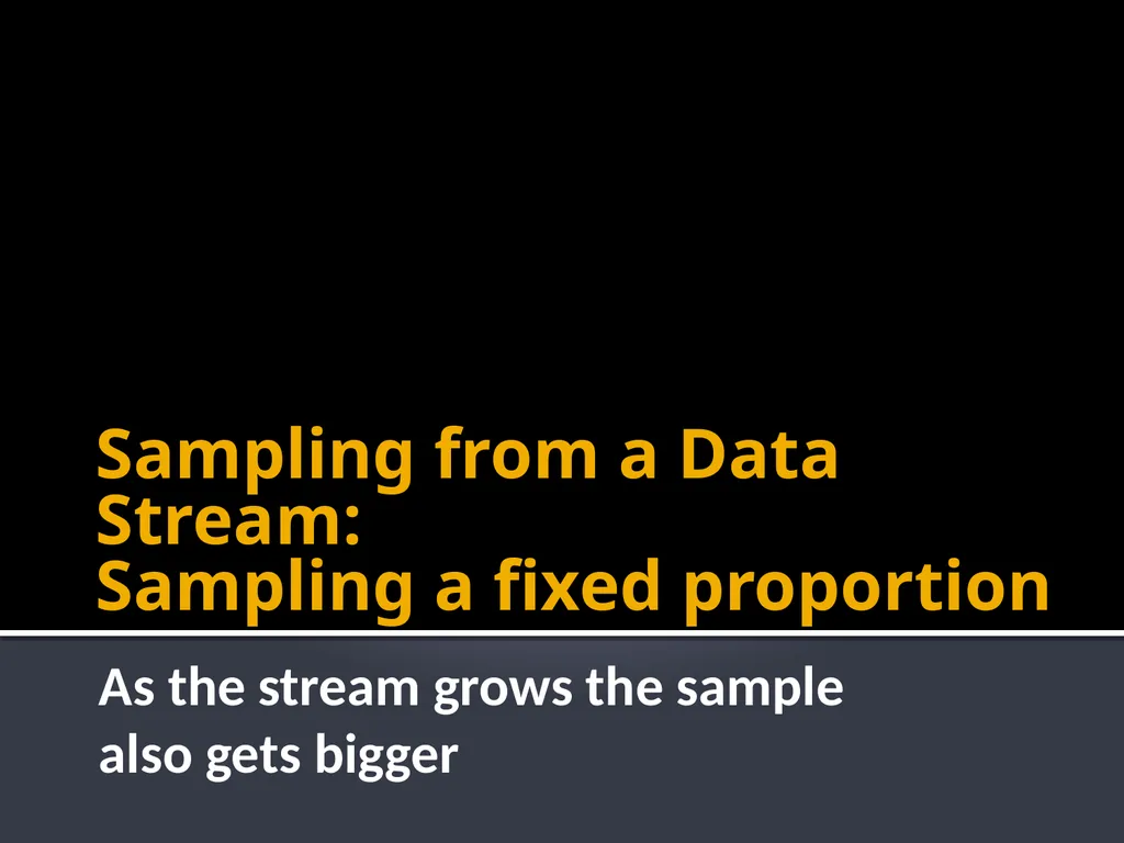 Mining Data Streams (Part 1) Mining of Massive - slide 11 of 46