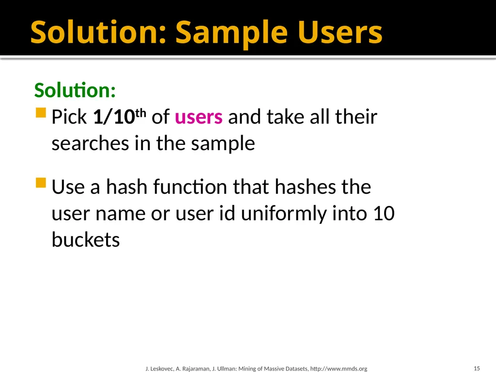 Mining Data Streams (Part 1) Mining of Massive - slide 15 of 46