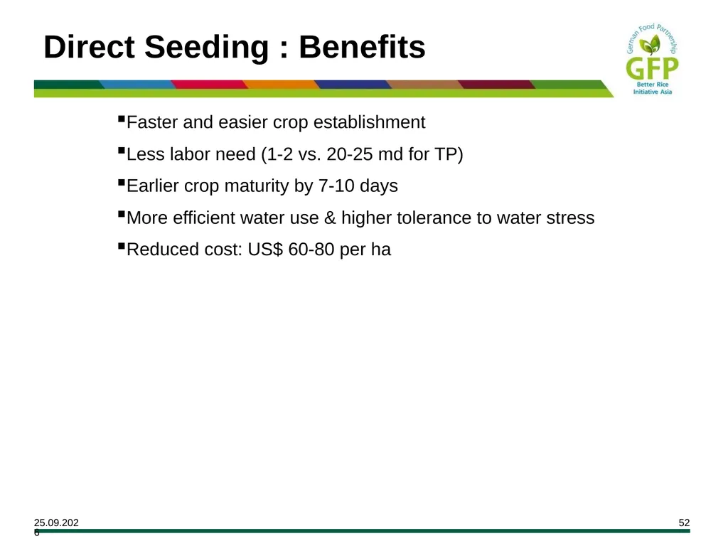 MODULE 7 Crop Establishment Objectives By the end - slide 52 of 99