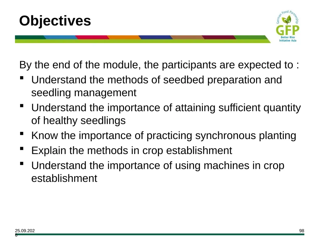 MODULE 7 Crop Establishment Objectives By the end - slide 98 of 99